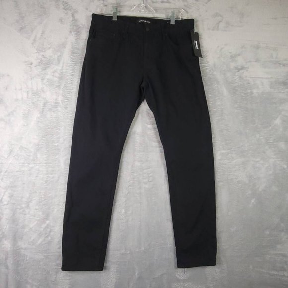 Mavi Other - Mavi Mens Jake Slim Skinny Jeans Black Stretch Dark Wash Denim 34x30 New